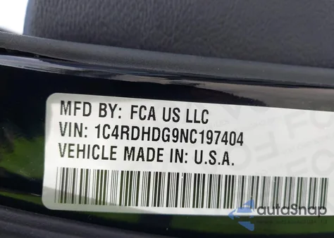 2022 Dodge Durango Gt Plus Rwd z USA, uszkodzony, nr VIN 1C4RDHDG9NC197404